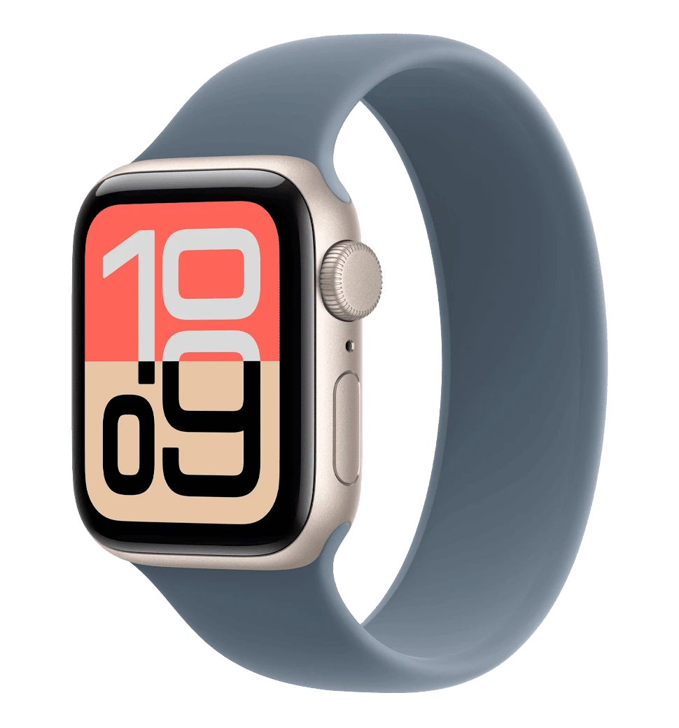 Apple Watch SE 3 GPS 44mm Starlight Aluminium Case with Starlight Sport Band - M/L (MEHJ4)
